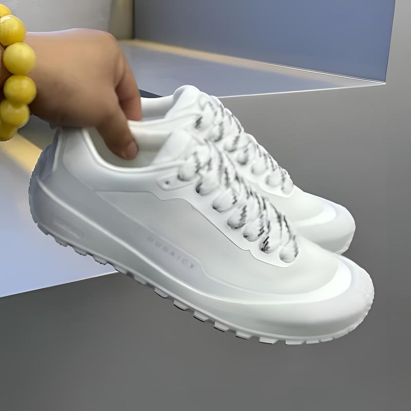 Solid Tone Anti Slip Men Low T - đánh giá và giá Knit Fabric Lace Up Sneakers