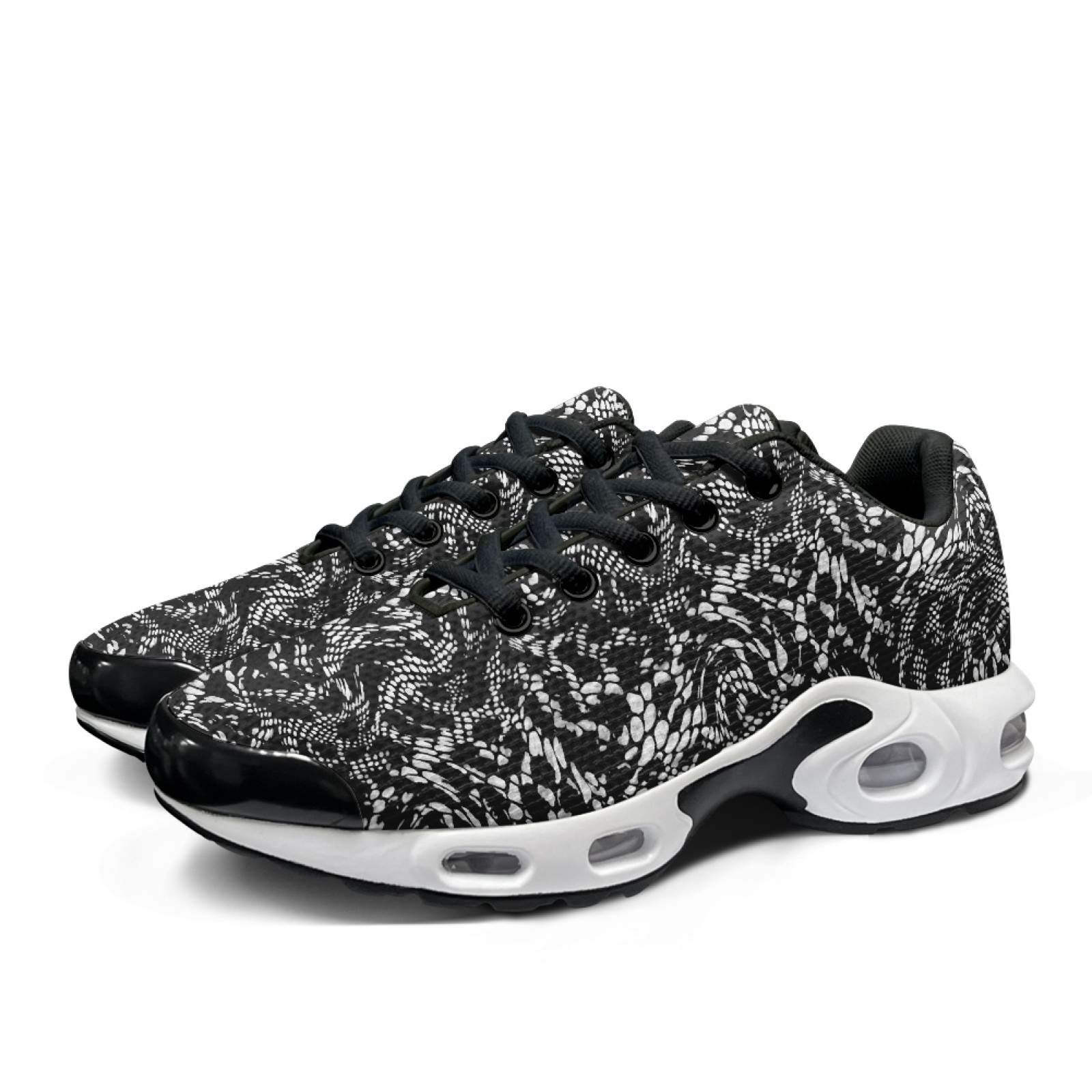 PENSTROLL Snake Print Design W - đánh giá và giá Knit Fabric Lace Up Sneakers